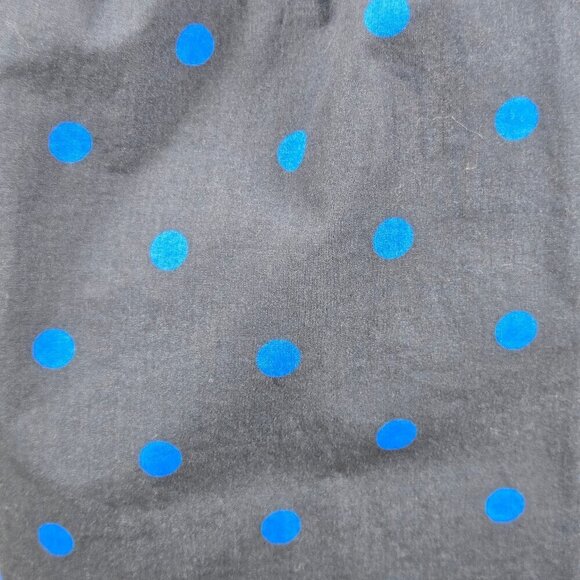 Hollister Sz Large Navy Blue/Bright Blue Polka Dot Dress Crossed Strap Back NWT - Picture 11 of 16